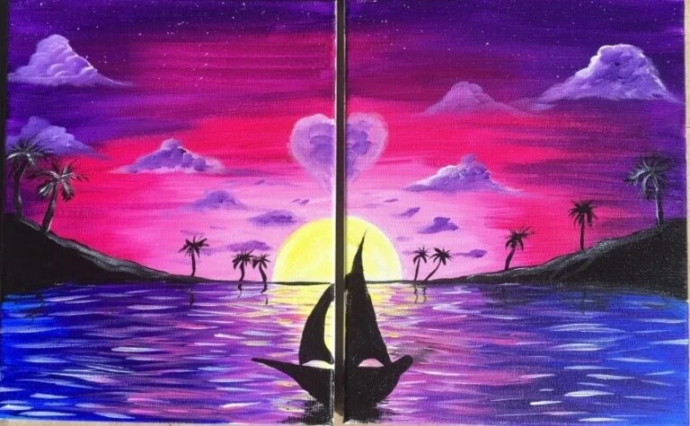 Copy of Sunset Sailboat for Two